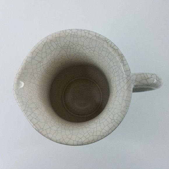 Pottery Barn Creamer Pitcher Vase Iznik Stoneware Turkish Crackleware 5" - Picture 7 of 7